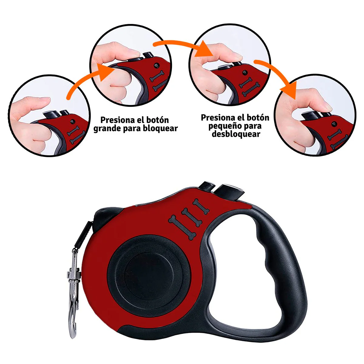 Correa Retráctil Para Mascotas 3M Resistente 12.5Kg 14195-55 - Imagen 9