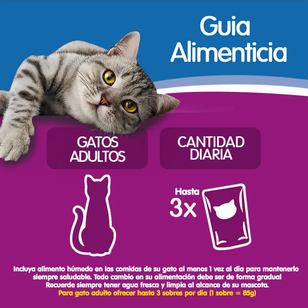 Sobre Whiskas Sardina en Salsa para Gato Adulto - Imagen 3